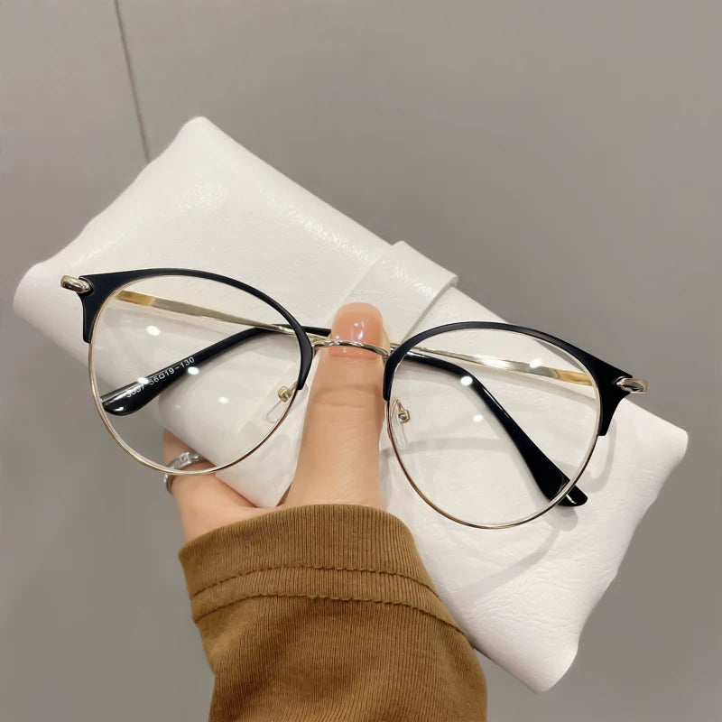 Internet celebrity glasses for women with myopia can be matched with prescription men's full-frame anti-radiation and anti-blue light eye protection flat glasses for eye protection